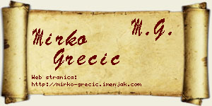 Mirko Grečić vizit kartica